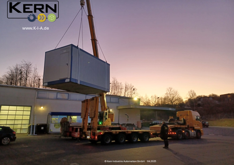 Switchgear container on its way to the customer